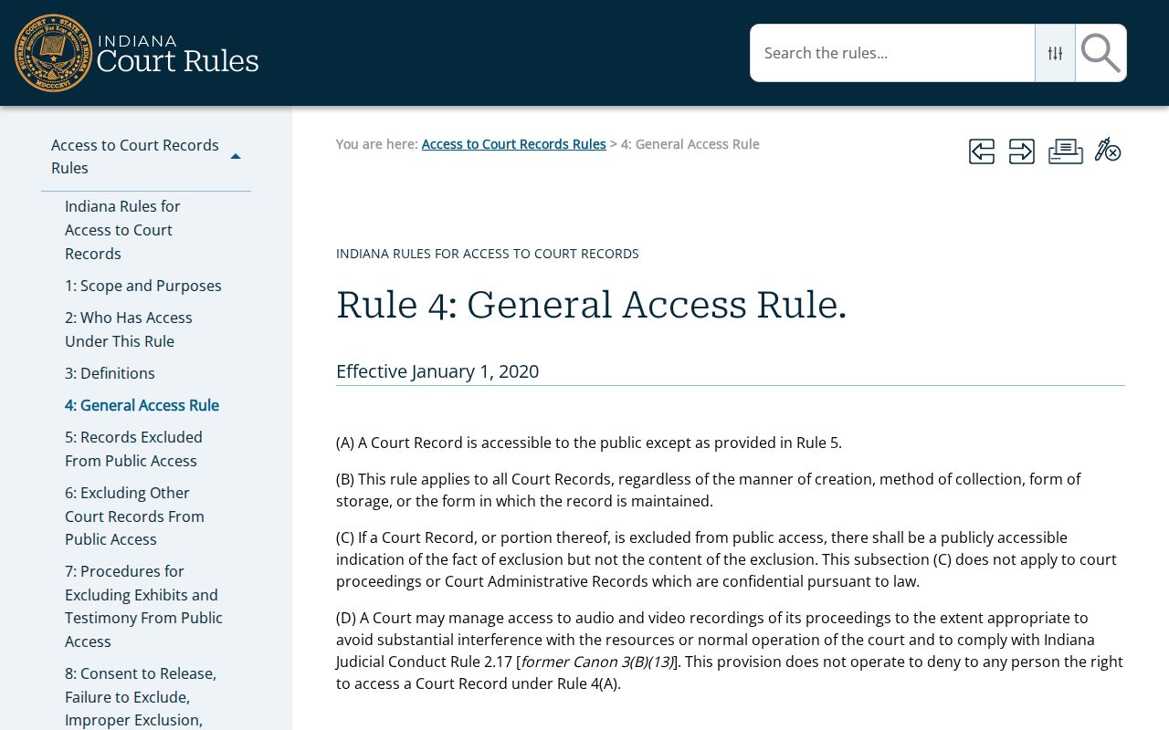 Owen County case lookup Rule 4 access