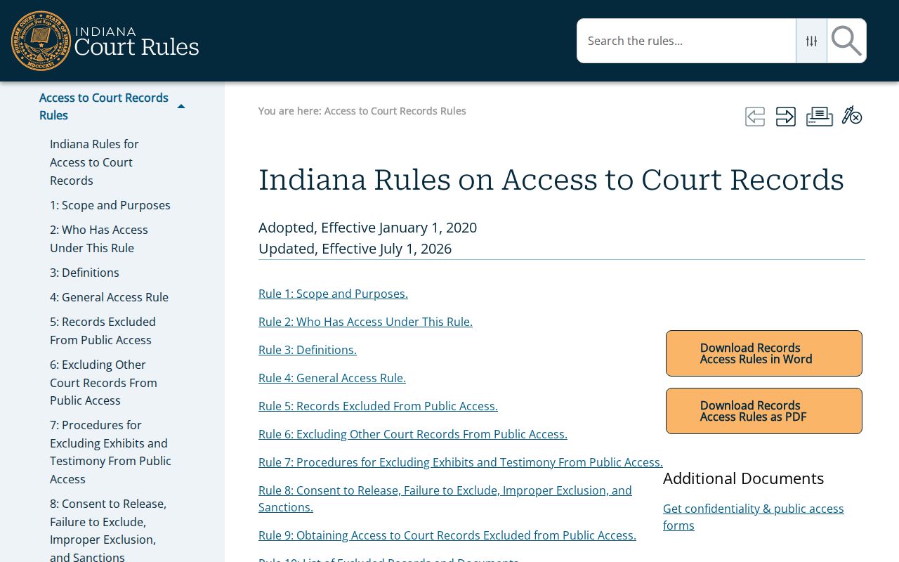 Owen County case lookup Indiana access rules